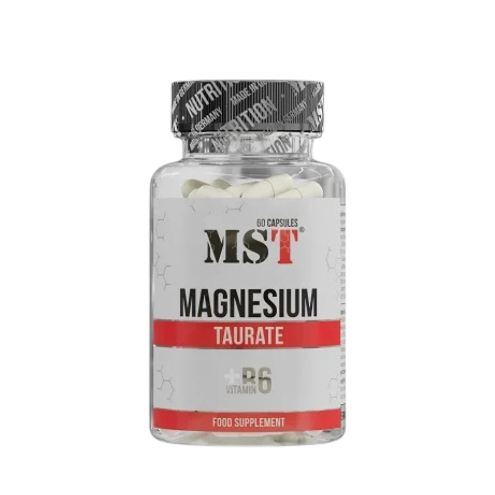 MST Magnesium Tauraat 60 capsules -- magnesium tauraat supplement met taurine en vitamine B6 voor actieve leefstijl, dobuy.nl